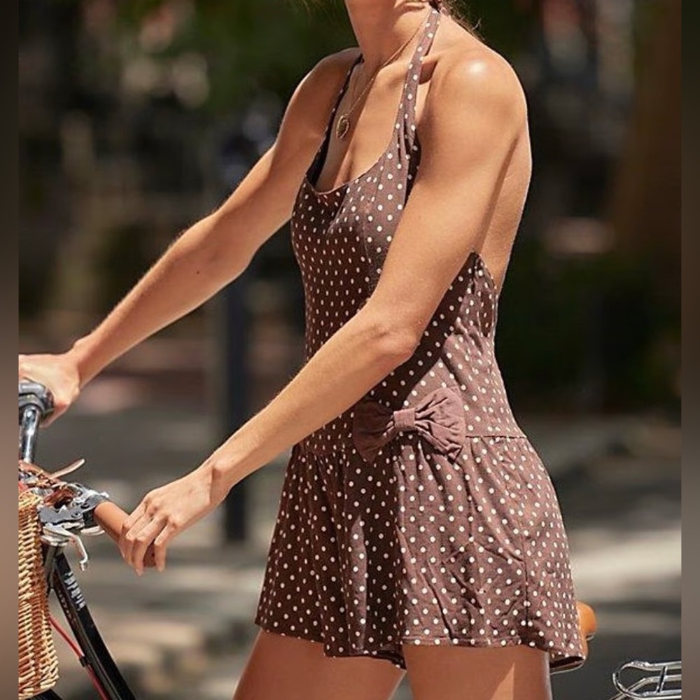 Free People Polka Dot Playsuit Romper